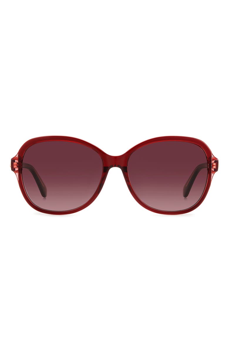 Kate Spade New York tamera 59mm square sunglasses, Main, color, Red/ Pink Fuschia Ms