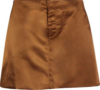 Sandy Liang Jardin Satin Miniskirt | Nordstrom