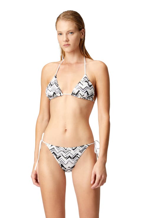 Slub Zigzag Viscose Blend Bikini