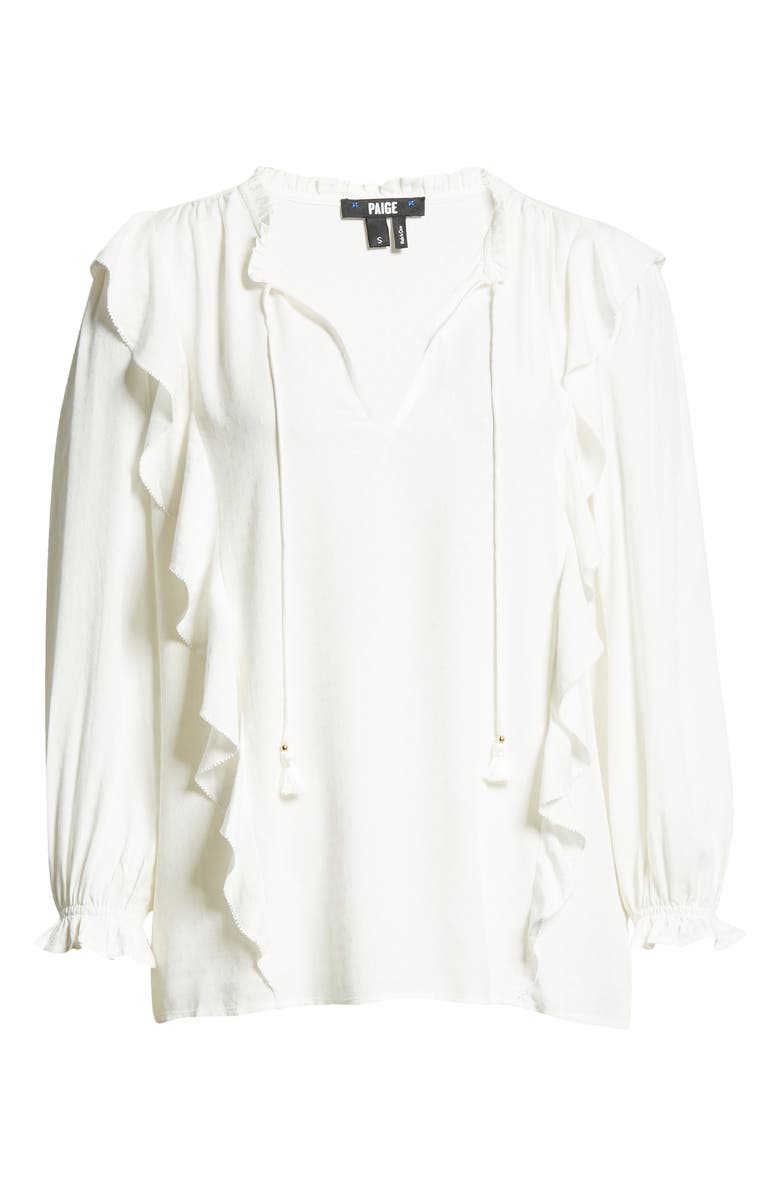 PAIGE Kaydynn Tassel Ruffle Blouse, Alternate, color, 