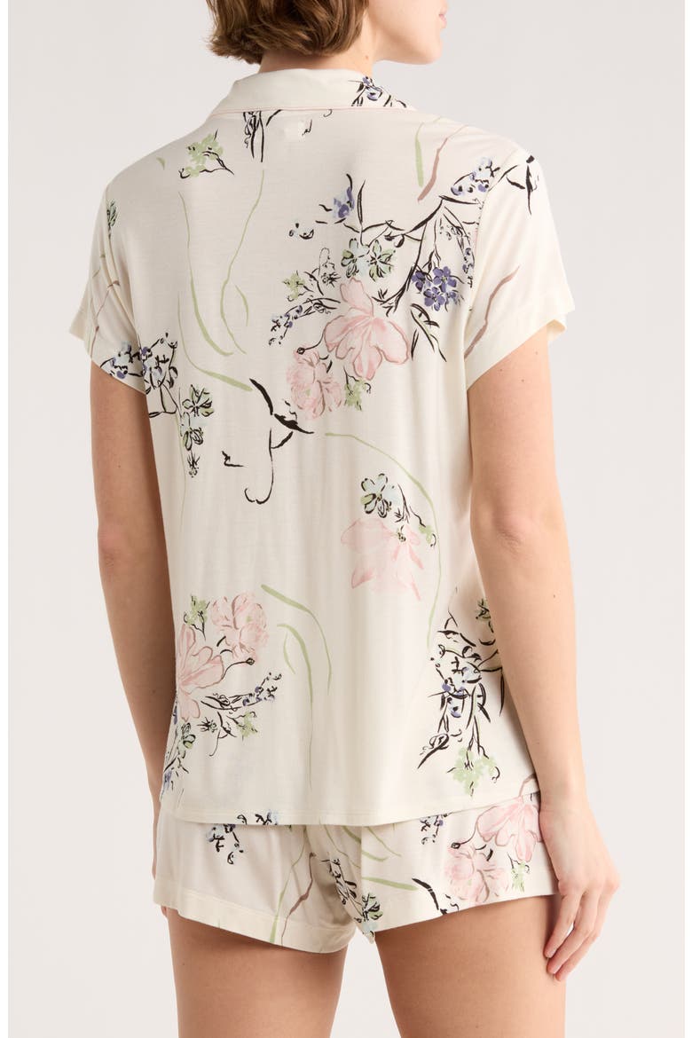 Tranquility Shortie Pajamas, Alternate, color, IVORY- PINK SPRAWLING FLORAL