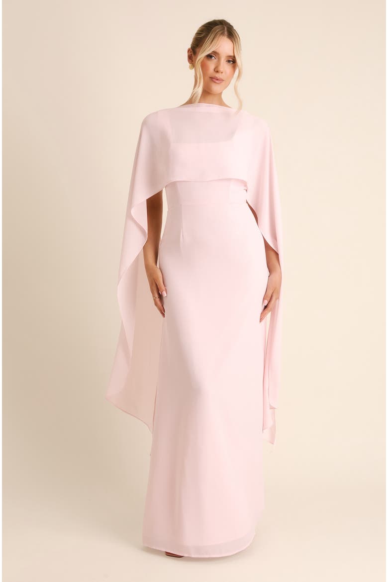 Lilly Square Neck Chiffon Maxi Dress, Alternate, color, Ballet Pink