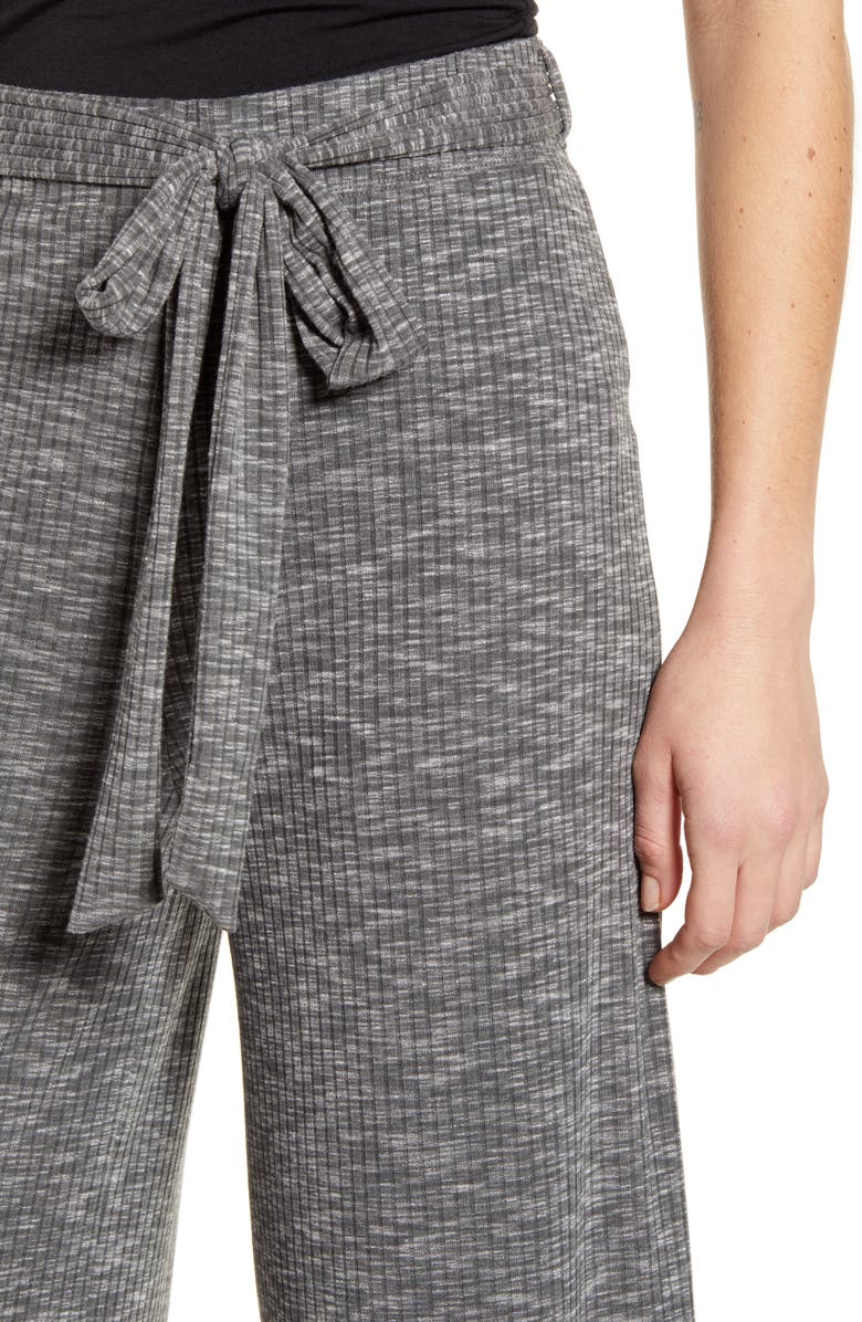 Bobeau Rib Knit Crop Pants, Alternate, color, 