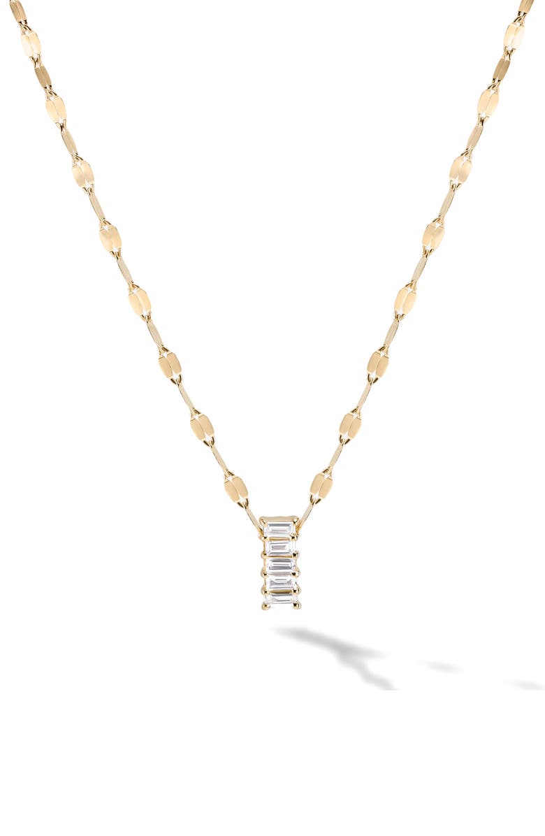 LANA 14K Gold Baguette Diamond Pendant Necklace, Main, color, 
