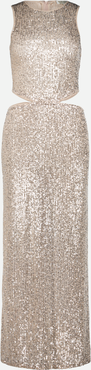 SAEMDI Cut Out Sequin Dress