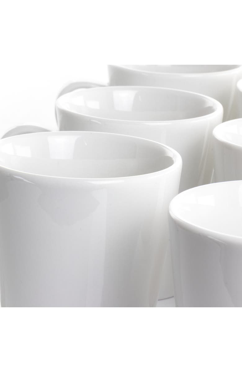 Elama Holt 12 Piece 10 Ounce Porcelain Mug Set, Alternate, color, White