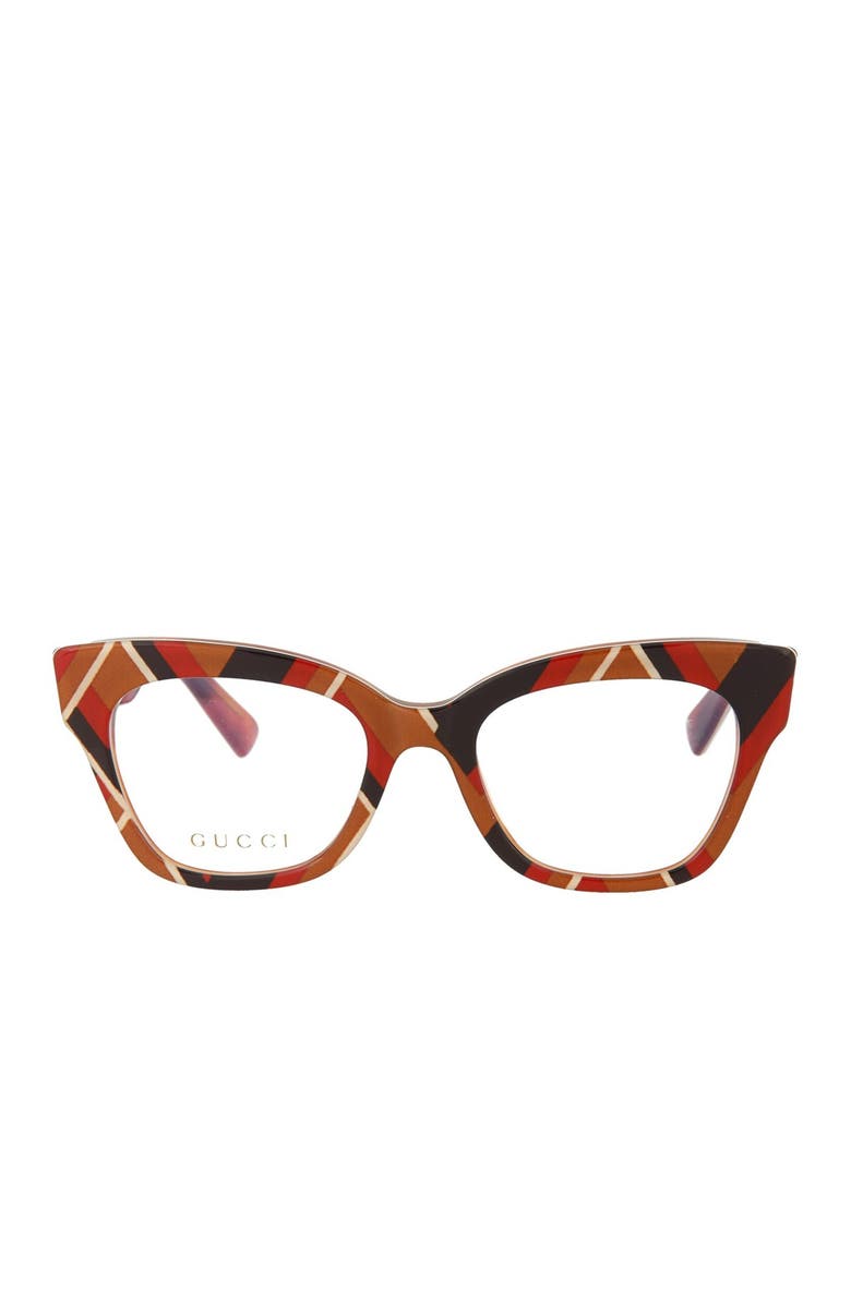 Gucci 49mm Cat Eye Optical Glasses, Alternate, color,