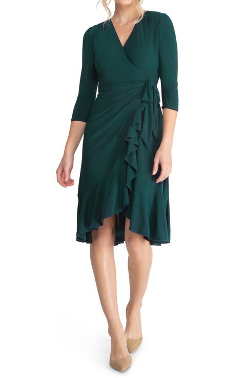 Whimsy Midi Wrap Dress
