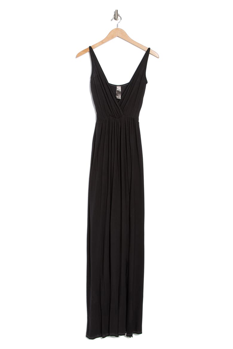 Empire Waist Maxi Dress, Alternate, color, BLACK