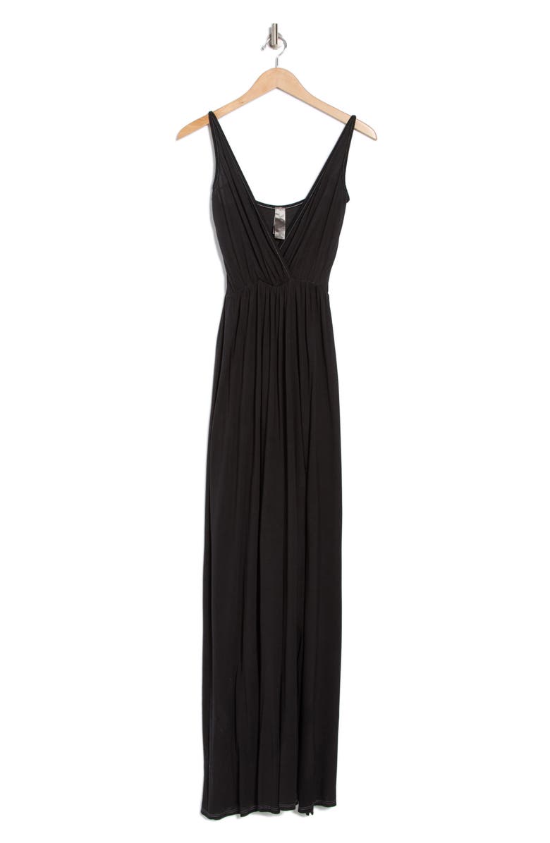 GO COUTURE Empire Waist Maxi Dress, Alternate, color, Black