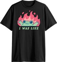 Lost Gods Men's I Was Like Frog On Fire Short Sleeve Graphic T-Shirt