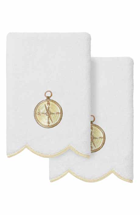 2-Piece Sea Joy Embroidered Turkish Cotton Towel Set