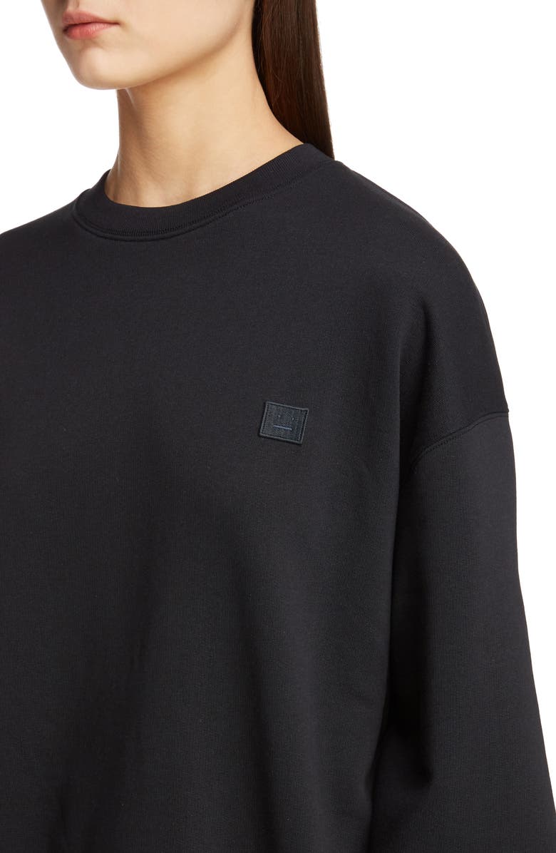 Acne Studios Forba Face Oversize Sweatshirt, Alternate, color,