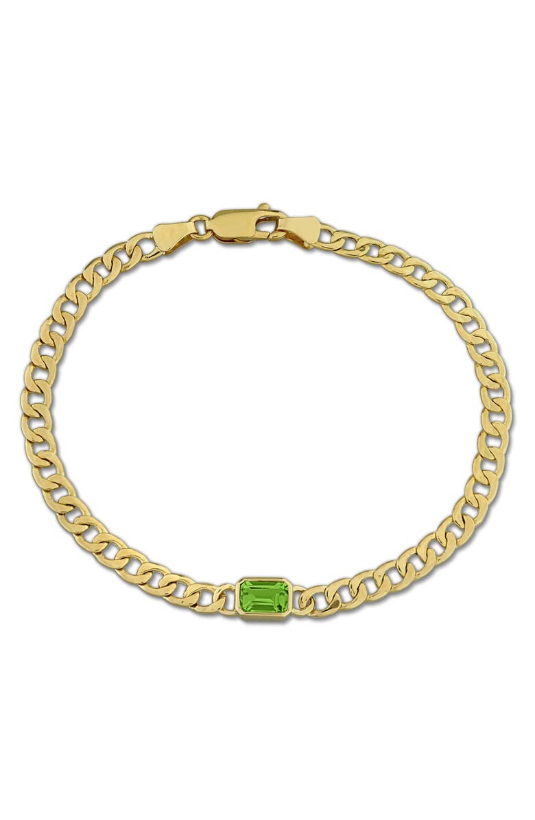 Julianna B. Gemstone Link Bracelet 14K, Main, color, Peridot