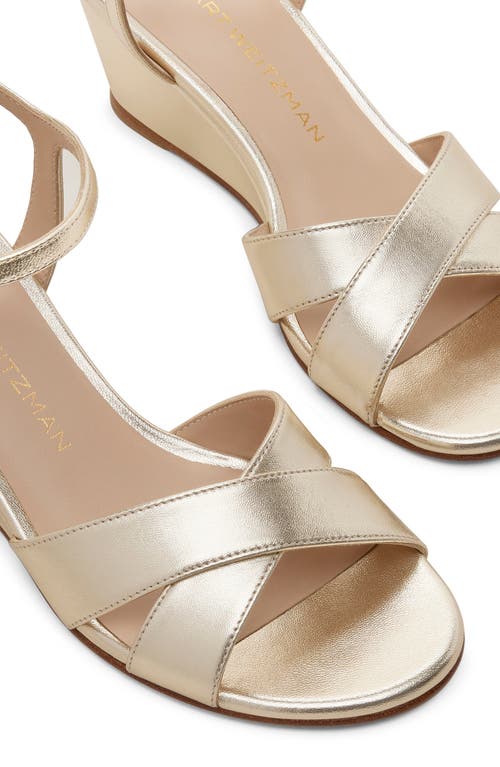 STUART WEITZMAN STUART WEITZMAN DAYNA ANKLE STRAP WEDGE SANDAL 
