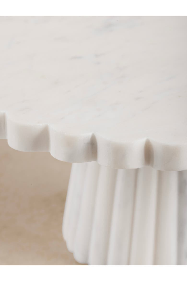 Bobby White Marble Cake Stand, Alternate, color, Ivory White