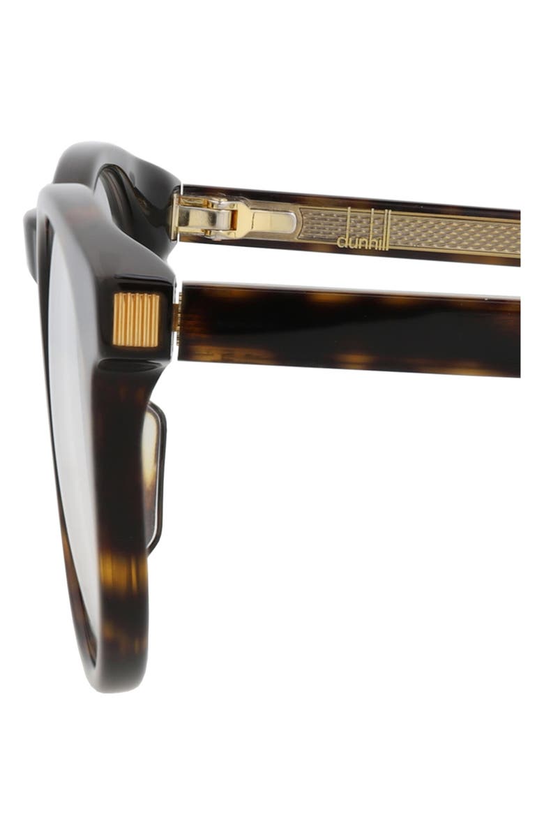 Dunhill 49mm Round Optical Glasses, Alternate, color, Havana Havana Transparent