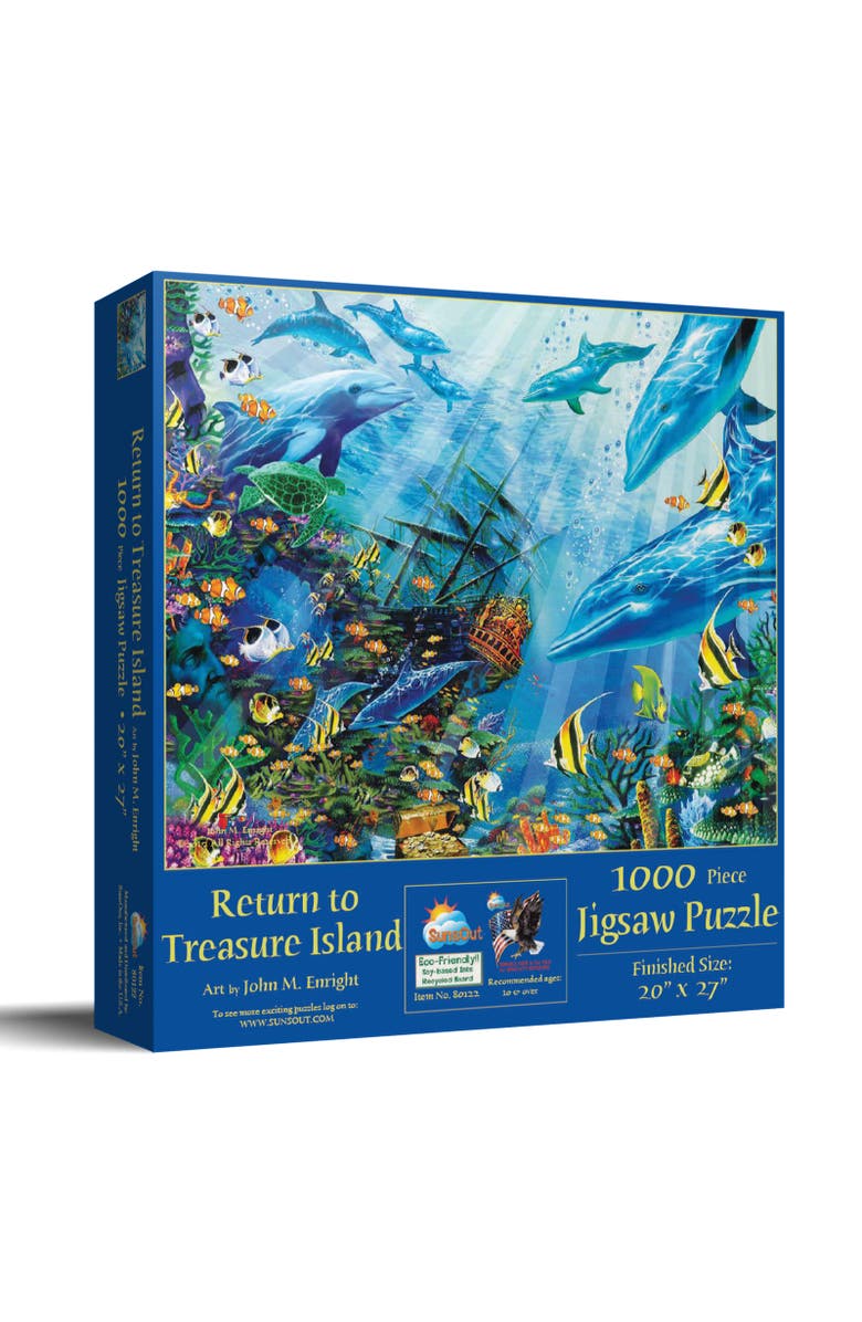 Sunsout A Return to Treasure Island 1000 piece Jigsaw Puzzle for Adults, Main, color, Multicolor