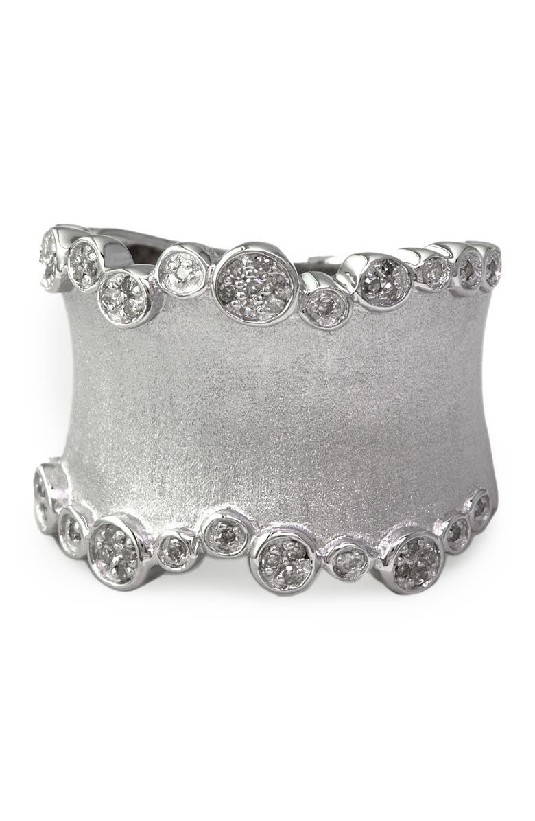 EFFY Sterling Silver Pave Diamond Band Ring - Size 7 - 0.20 ctw, Main, color,