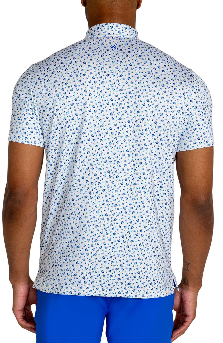Redvanly Hyndford Floral Polo, Alternate, color, Bright White