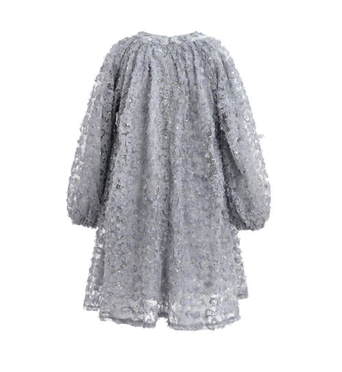 Sweet Cactus Sheer Floral Dress In Blue