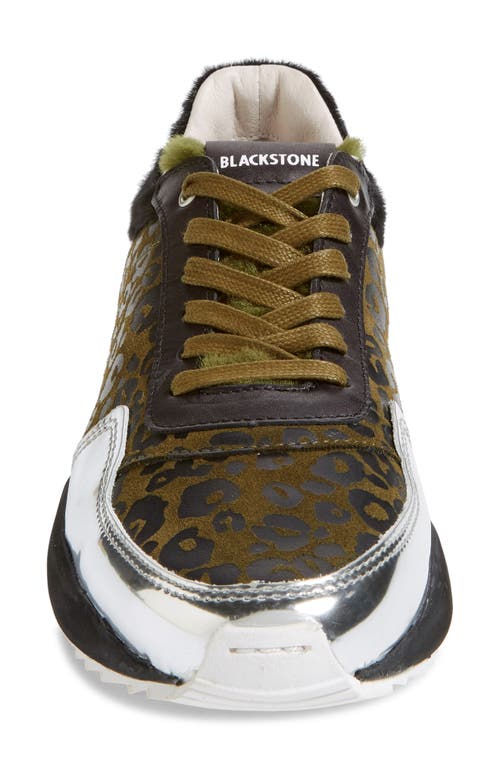 Blackstone Sl91 Genuine Shearling Trim Low Top Sneaker In Multi