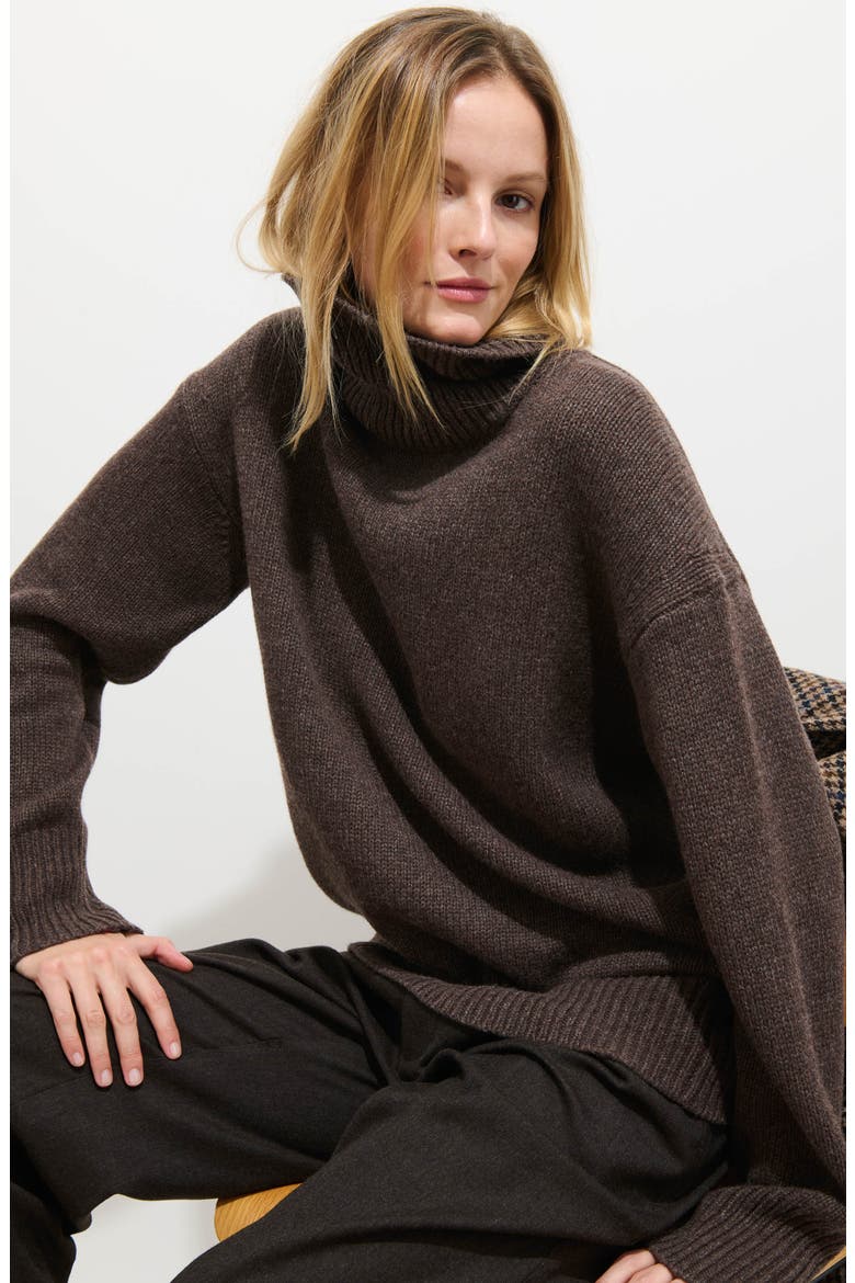 Nottinghill Merino Wool Blend Turtleneck Sweater, Alternate, color, MOLASSES