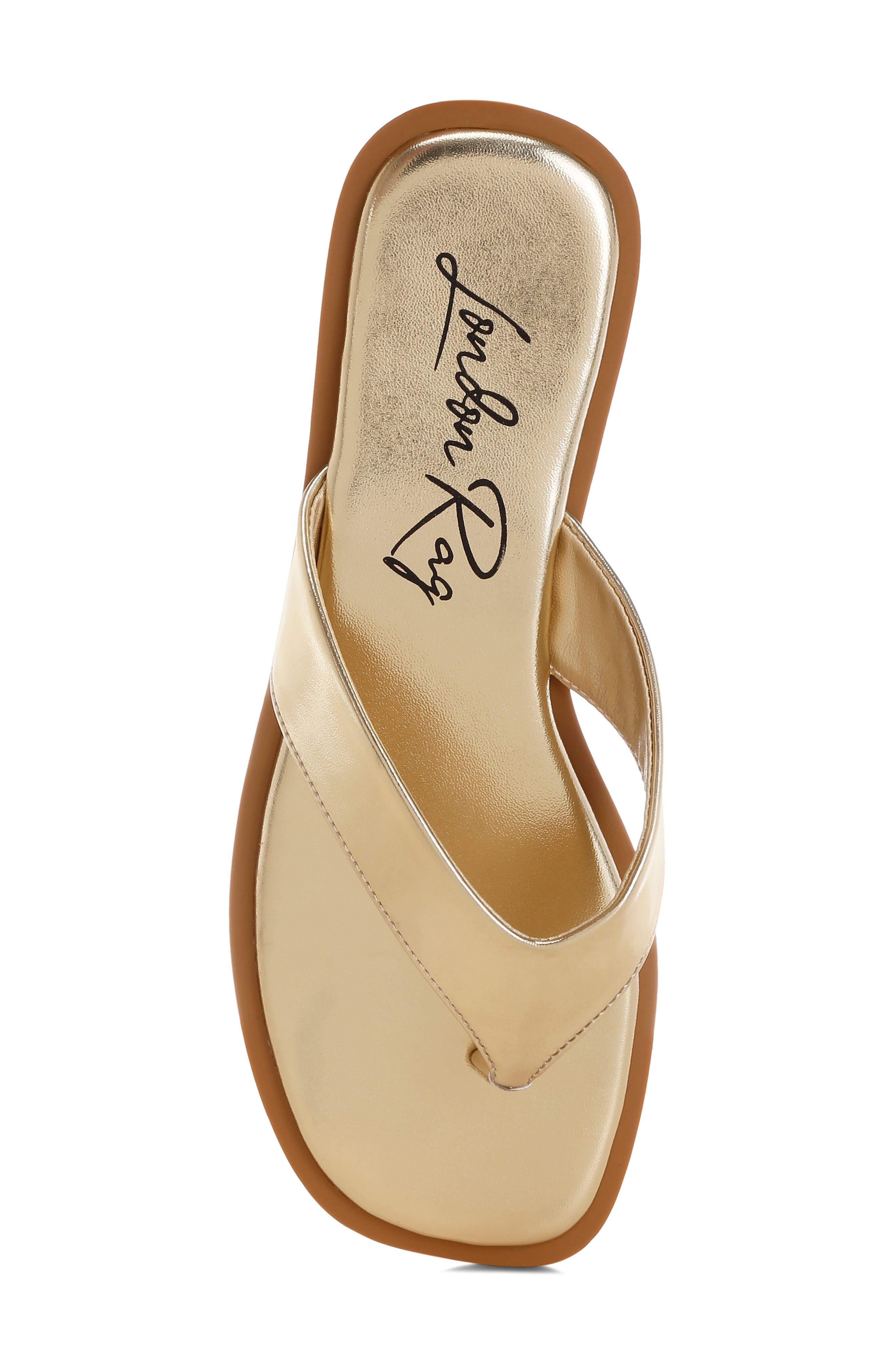 LONDON RAG Nitty Flip Flop, Alternate, color, Gold