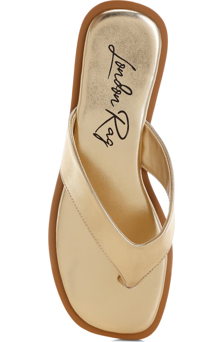 LONDON RAG Nitty Flip Flop, Alternate, color, Gold