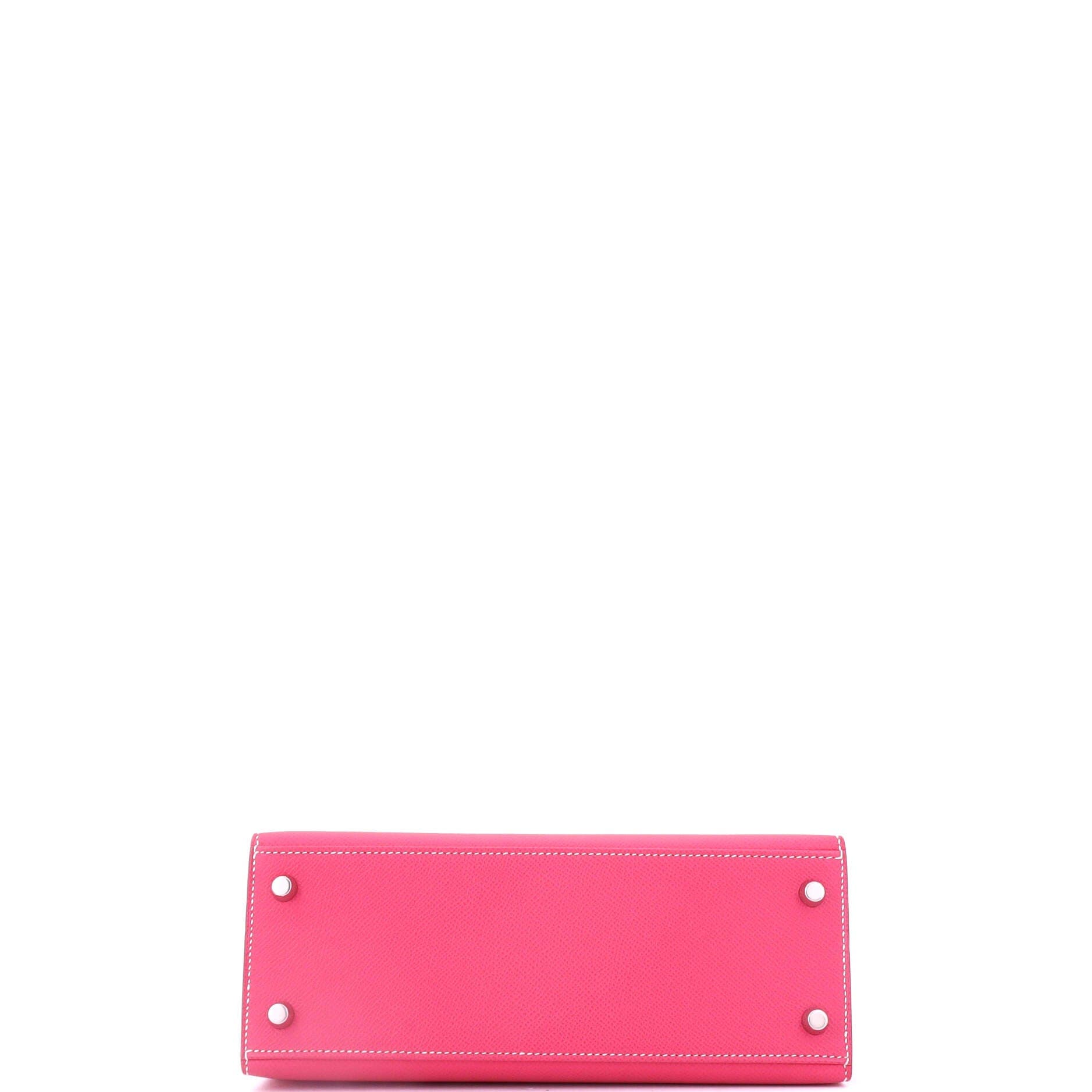 Pre-Owned Hermes Kelly Handbag Pink Epsom with Palladium Hardware 25, Alternate, color, 