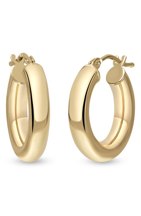 Essentials 14K Gold Smooth Hoop Earrings (Online Trunk Show)