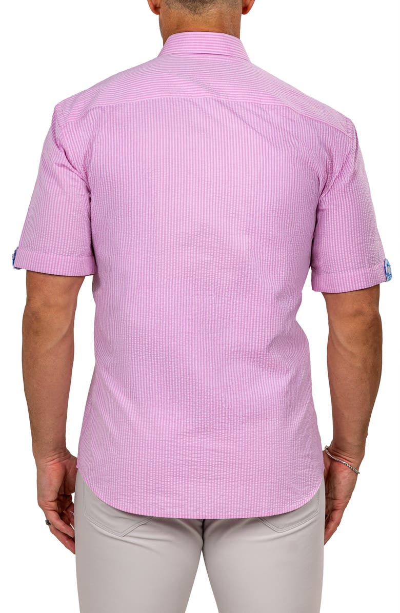 Maceoo Galileo Marthy Short Sleeve Cotton Button-Up Shirt, Alternate, color, 
