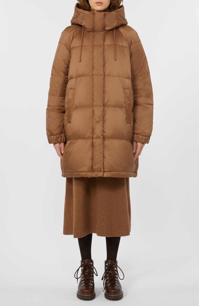 Weekend Max Mara Anfora Reversible Down Puffer Coat, Main, color, Hazelnut Brown