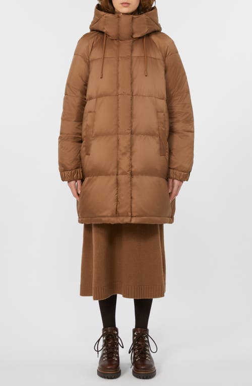 Weekend Max Mara Anfora Reversible Down Puffer Coat In Brown