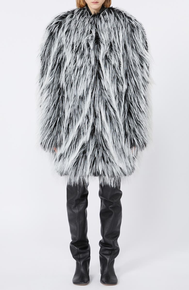 SPORTMAX Adesso Faux Fur Jacket, Main, color, Black