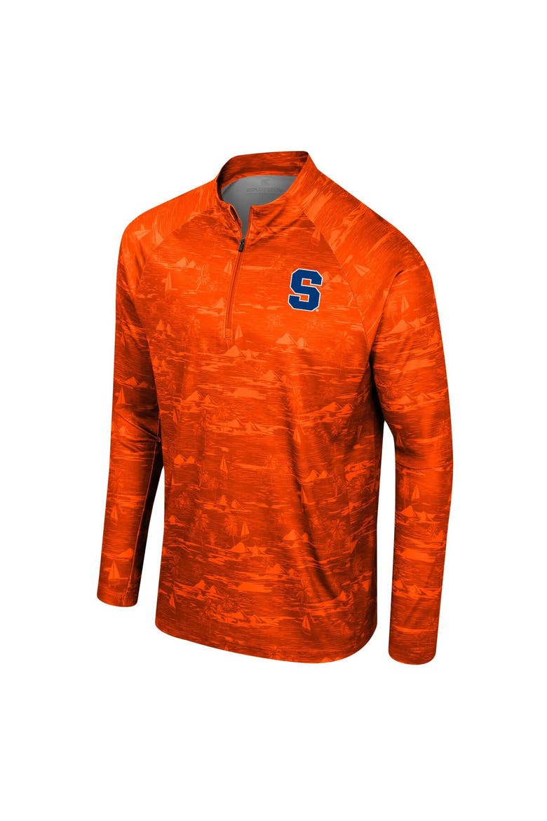 Men's Colosseum Orange Syracuse Orange Carson Raglan Quarter-Zip Jacket, Alternate, color, Orange