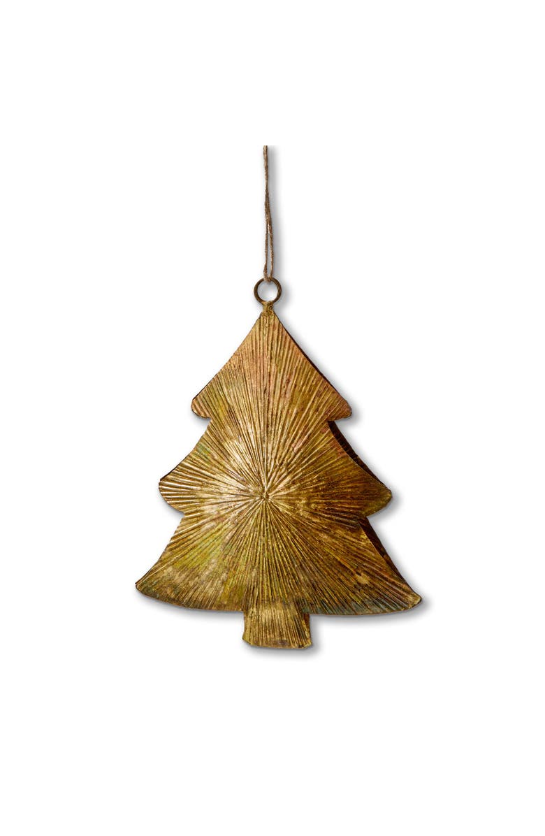 tag Antique Brass Gold Christmas Tree Metal Ornament Elegant Decor, Main, color, Gold