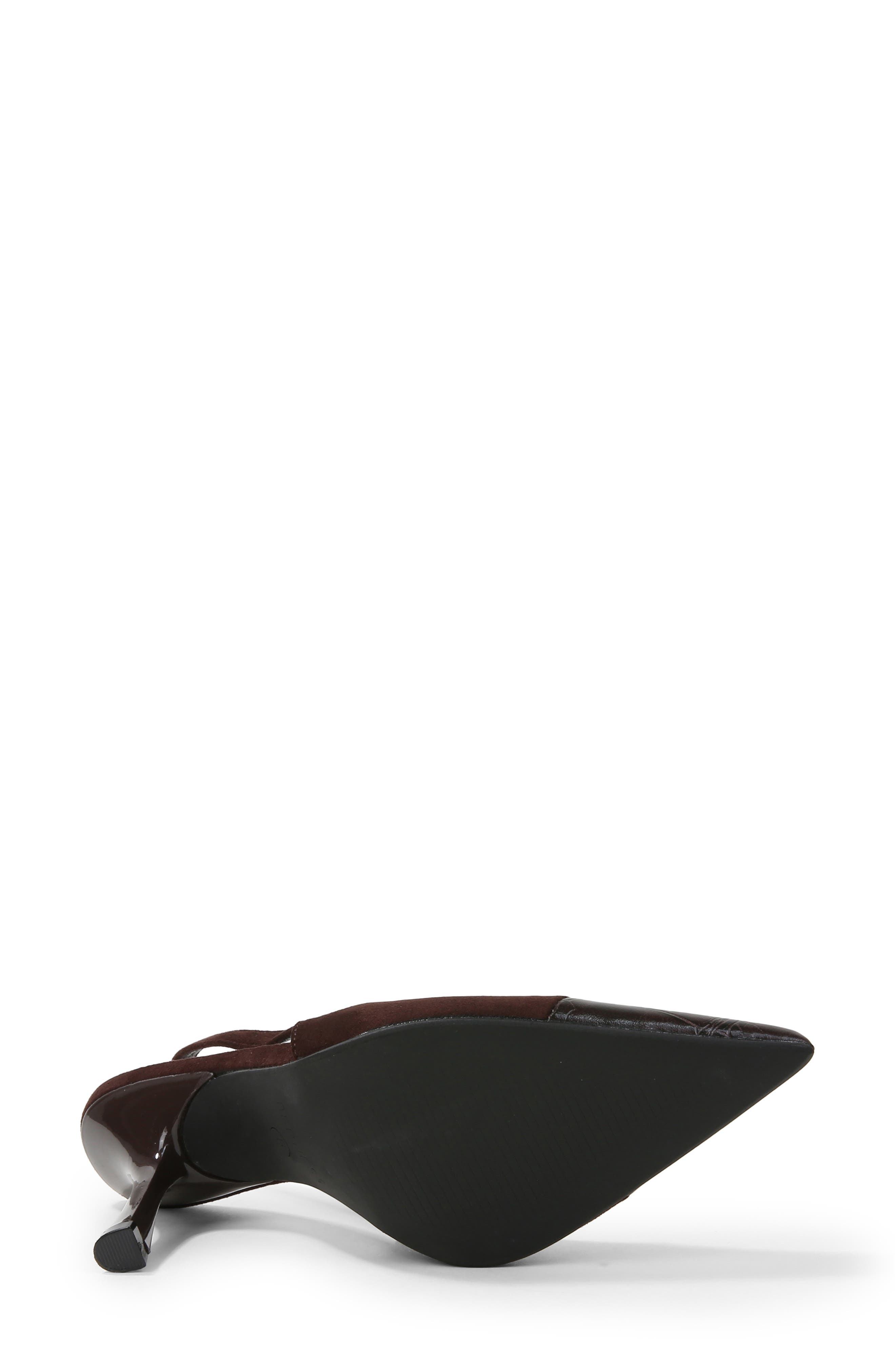 Florrie Faux Leather Slingback Pump, Alternate, color, BROWN