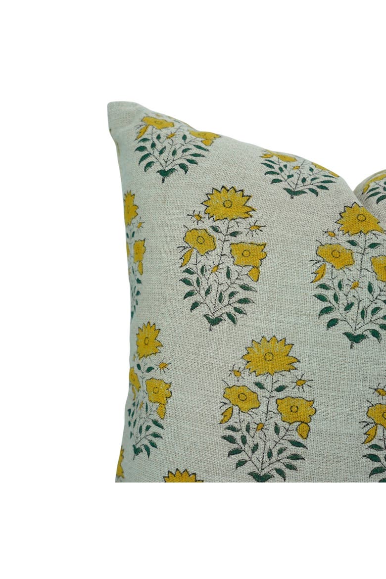 Mayra Handcrafted Mustard Block Desgin Cushion Cover, Alternate, color, Yellow