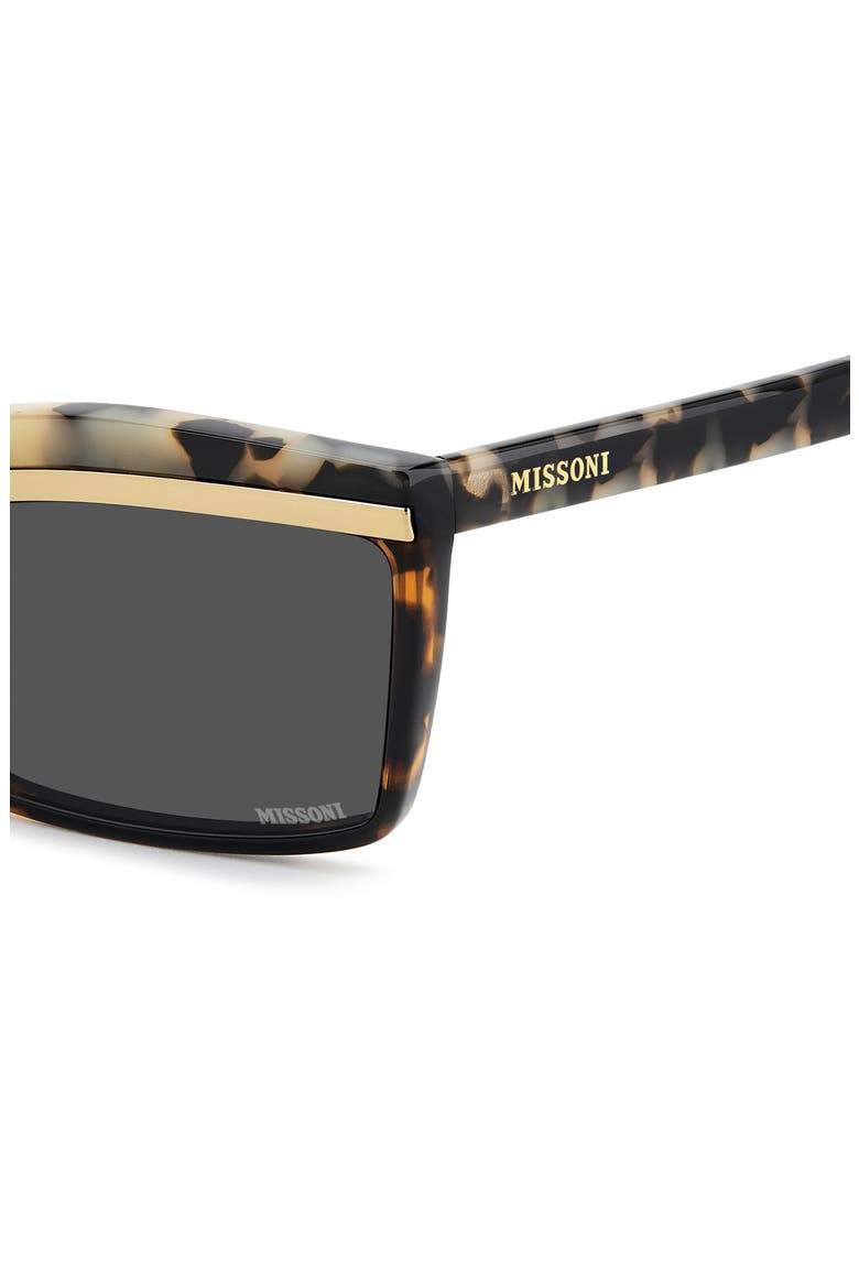 63mm Oversize Rectangular Sunglasses, Alternate, color, HAVANA WHITE/ GREY