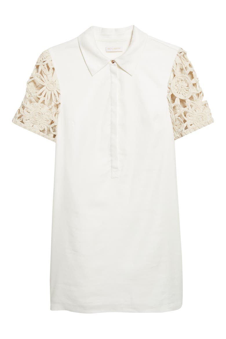Celine Linen Blend Minidress, Alternate, color, IVORY
