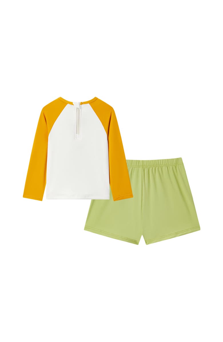 Milkbarn Long Sleeve Shirt and Trunks Swim Set, Alternate, color, Island Toucan