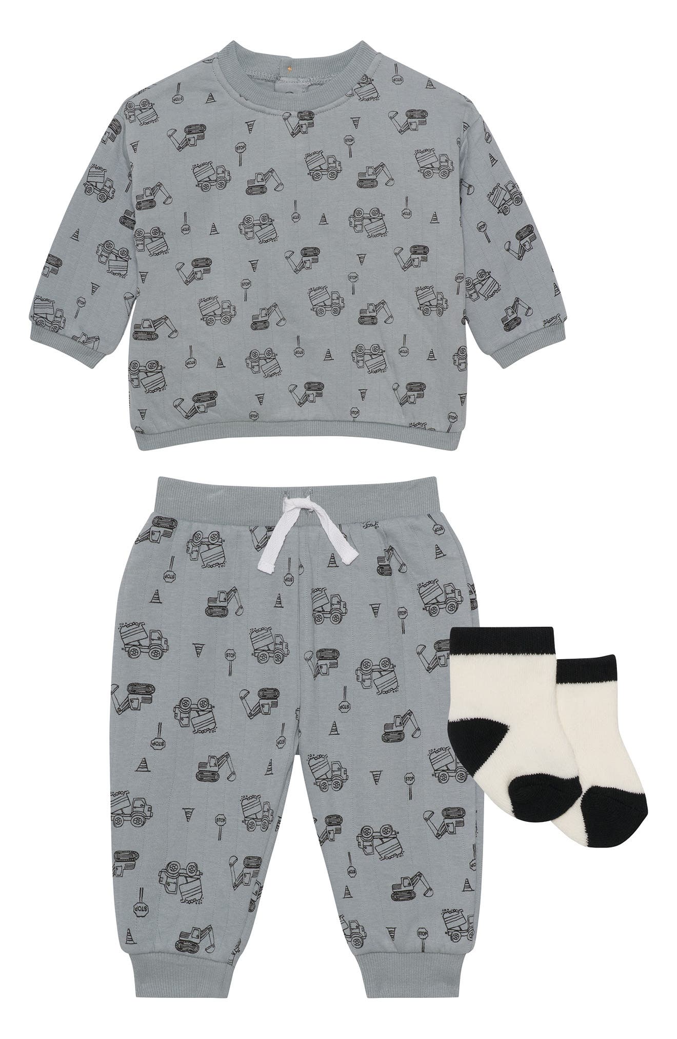 PL Baby by Petit Lem Sweatshirt, Joggers & Socks Set