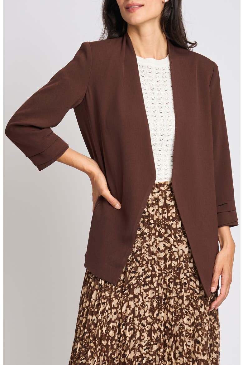 Open Front Blazer, Main, color, CHICORY COFFEE