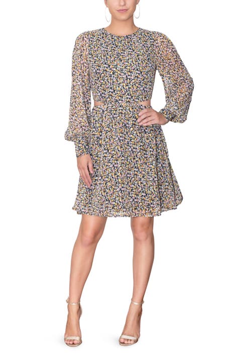 Nash Cutout Chiffon Mini Dress