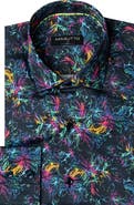 MASUTTO Young Print Button-Up Long Sleeve Shirt