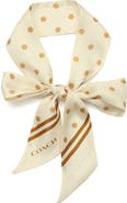 COACH Polka Dot Silk Skinny Scarf