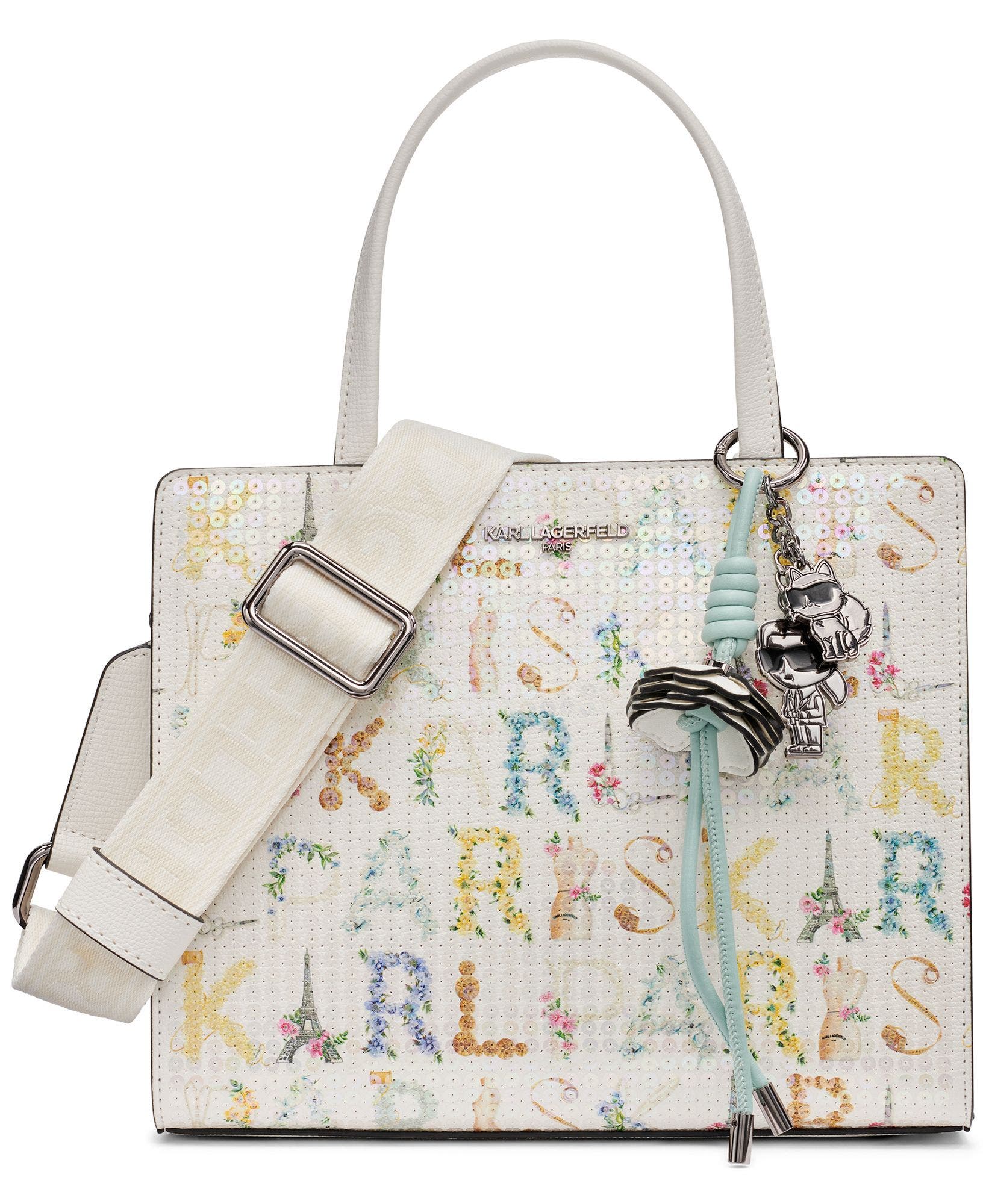 Maybelle Sequin KL Satchel, Main, color, Black Multi