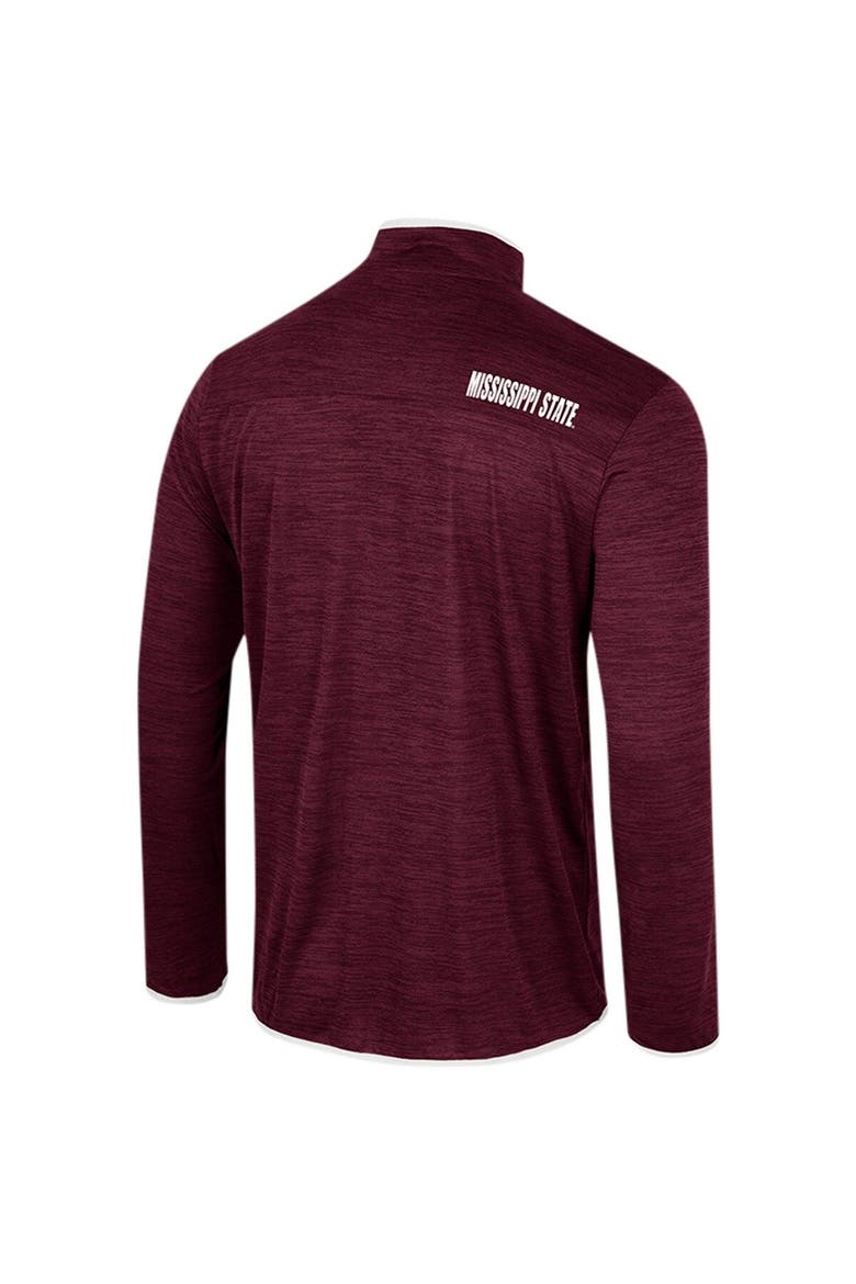 Men's Colosseum Maroon Mississippi State Bulldogs Wright Quarter-Zip Windshirt, Alternate, color, Maroon