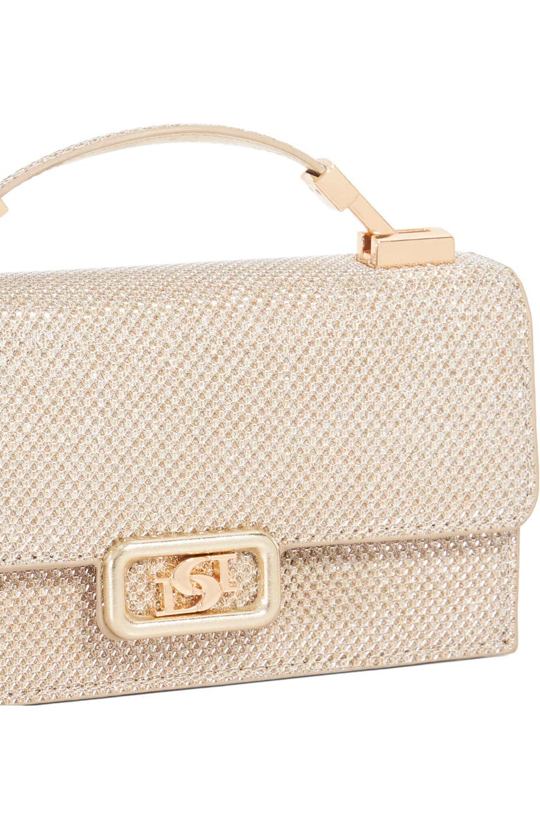 Dune London Skilled Metallic Mesh Convertible Shoulder Bag, Alternate, color, Gold